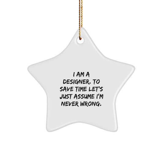 Designer Star Ornament Keepsake for Him Christmas Gift - Image 1