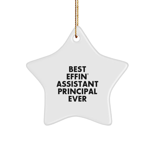 Funny Assistant Principal Gifts for Men - Best Effin' Star Ornament, Personalized Assistant Principal Gifts from Friends - Image 1