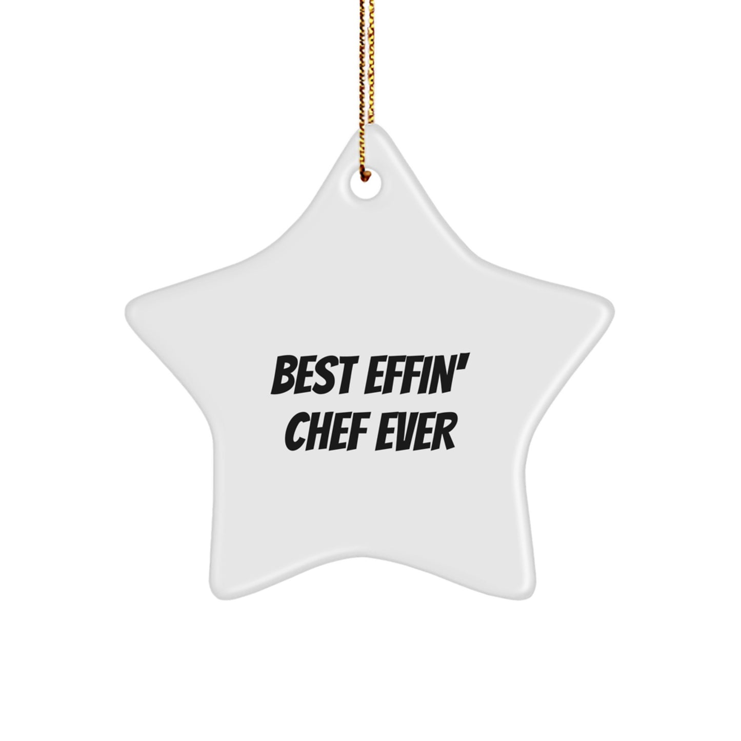 Chef Keepsake Star Ornament for Him Bright Holiday Christmas Gift - Image 1