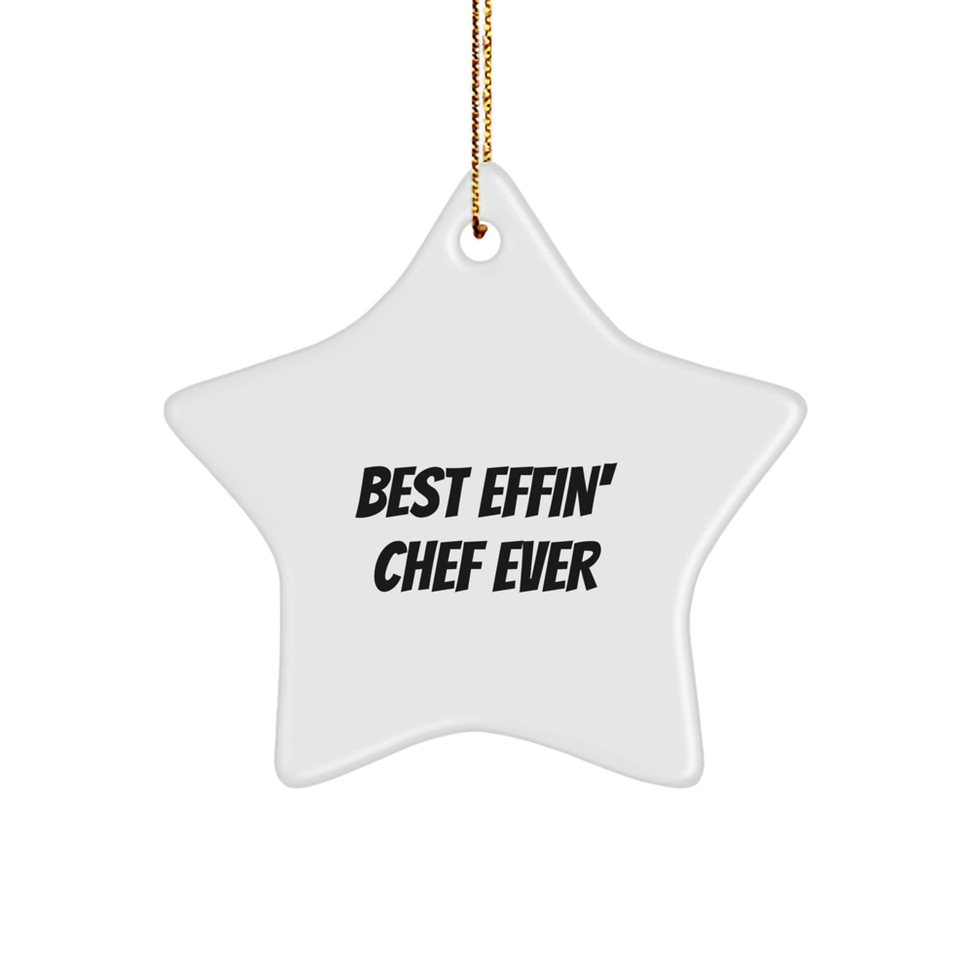 Chef Keepsake Star Ornament for Him Bright Holiday Christmas Gift - Image 1