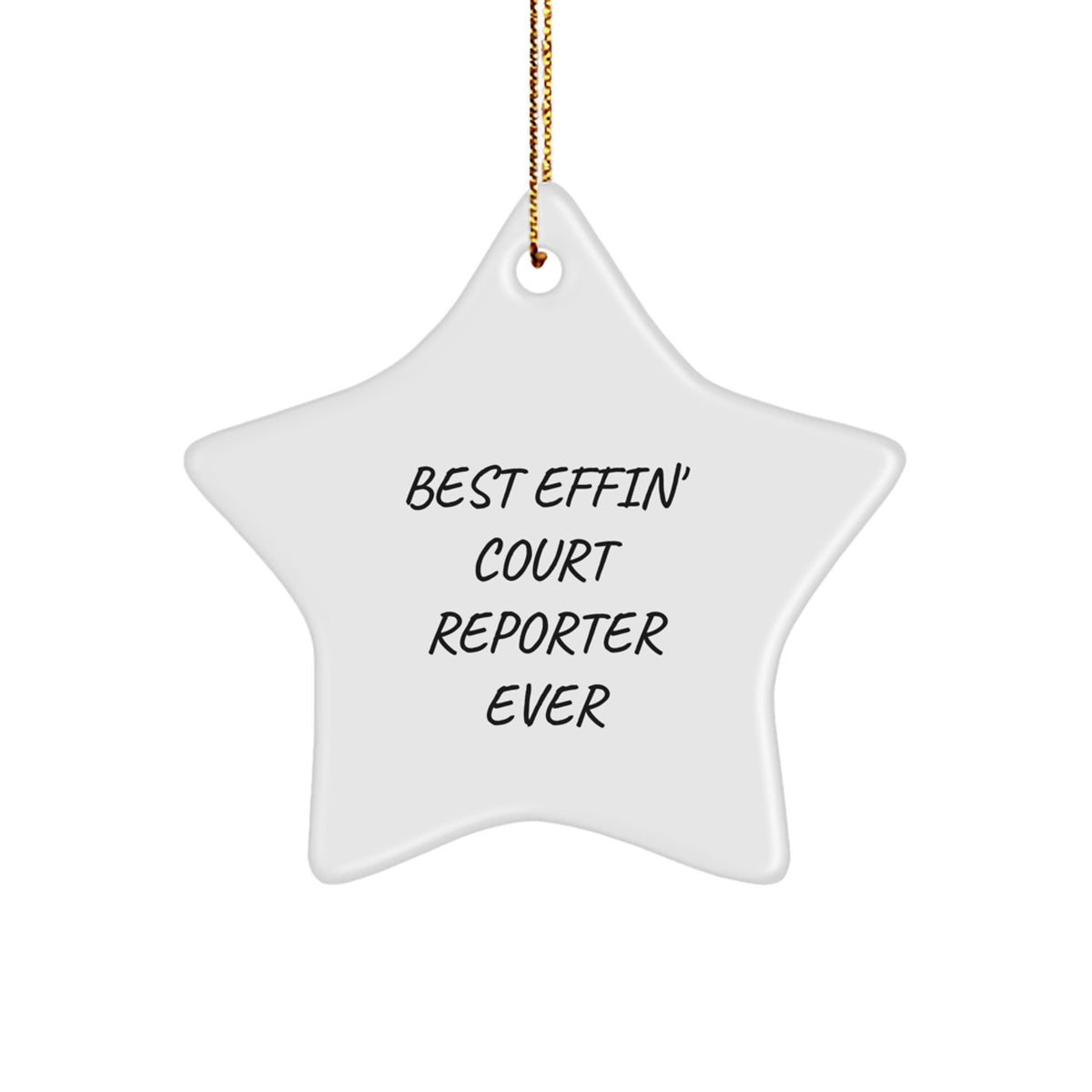 Witty Court Reporter Star Ornament Christmas Gift for Friends - Image 1