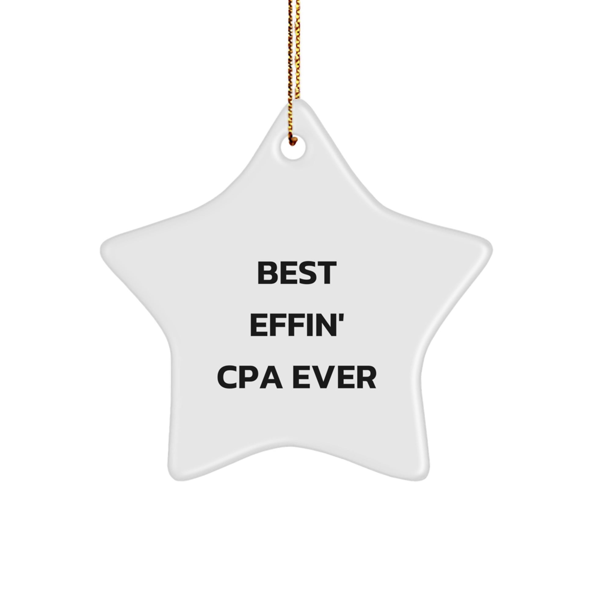 Cpa Christmas Ornament Keepsake for Him Gift Best Effin' Cpa Ever - Image 1