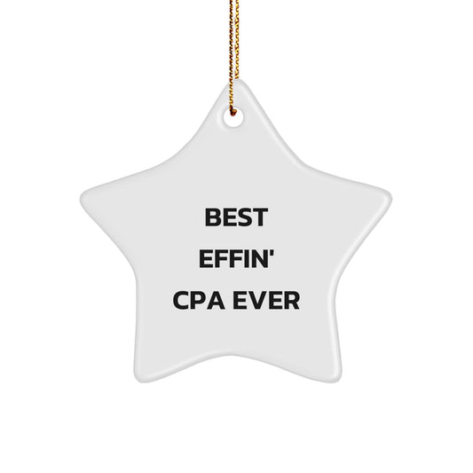 Cpa Christmas Ornament Keepsake for Him Gift Best Effin' Cpa Ever - Image 1