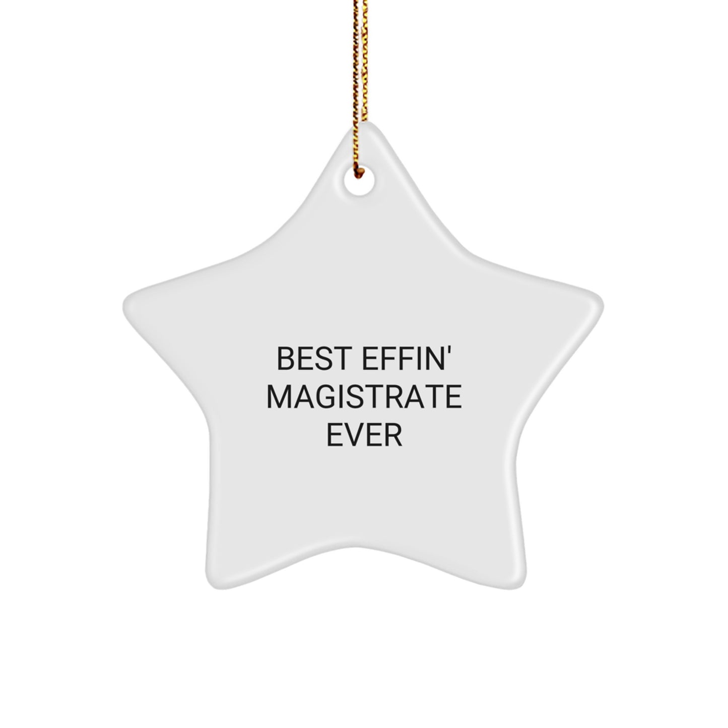Christmas Unique Gift Magistrate White Star Ornament for Her – Present - Image 1