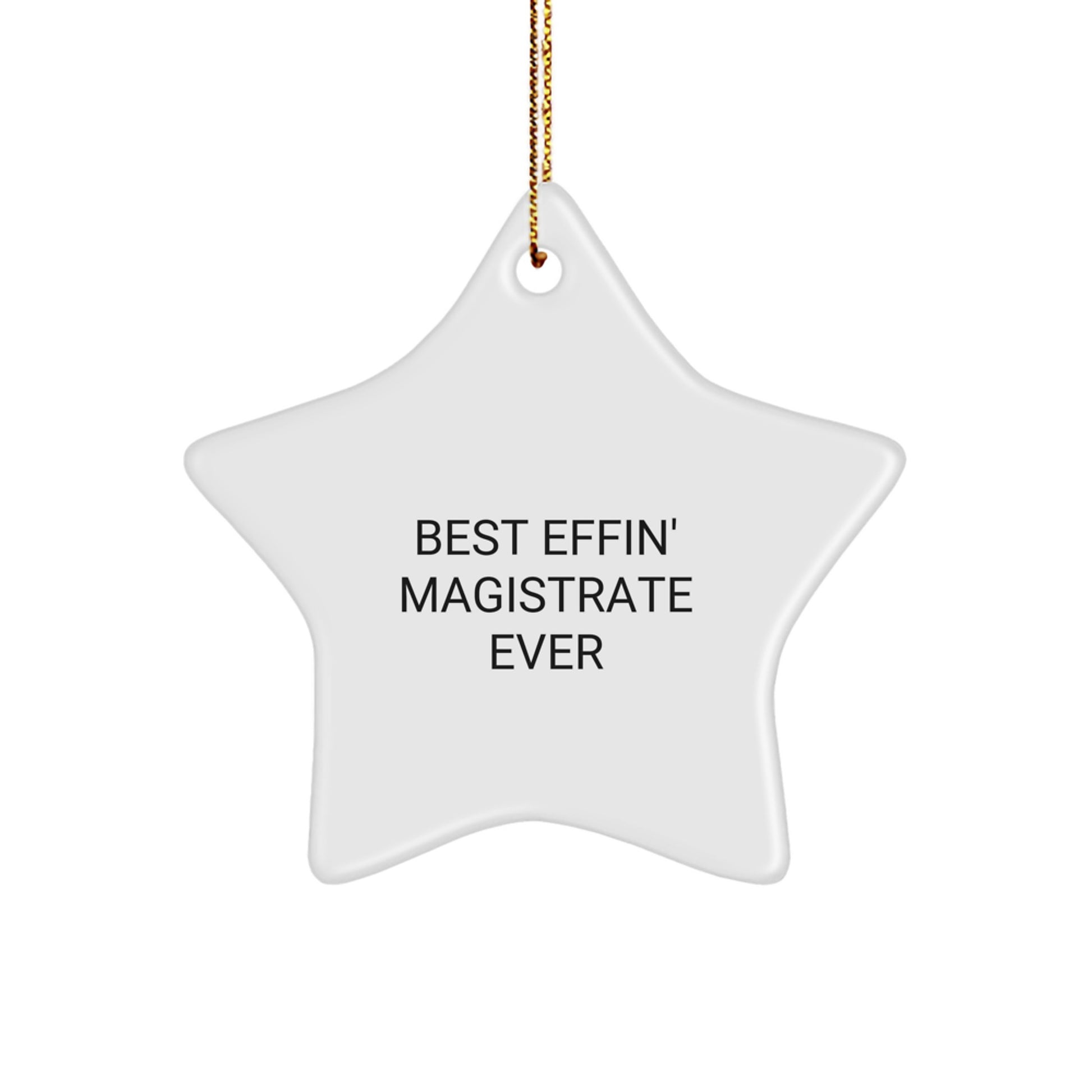 Christmas Unique Gift Magistrate White Star Ornament for Her – Present - Image 1