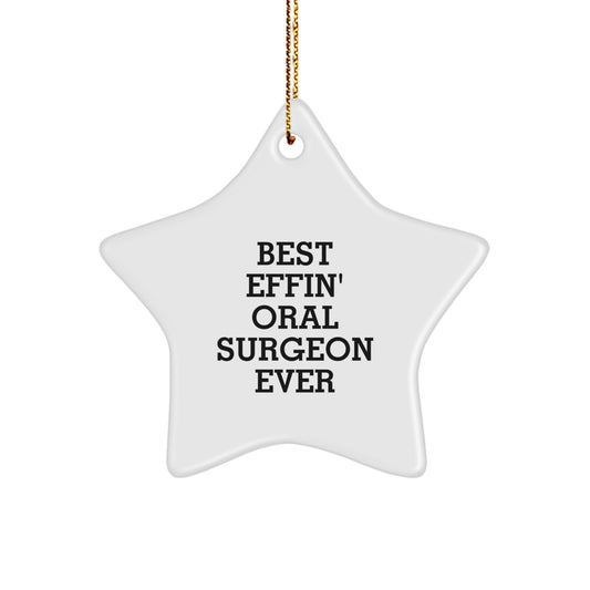 Funny Oral Surgeon Christmas Star Ornament Gifts from Friends for Men Women Family - Image 1