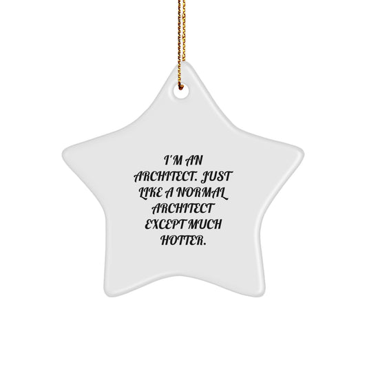 Funny Architect Star Ornament Gifts for Him from Friends, Coworkers, Family - Hot Architect Gift Idea for Christmas Unique Presents - Image 1