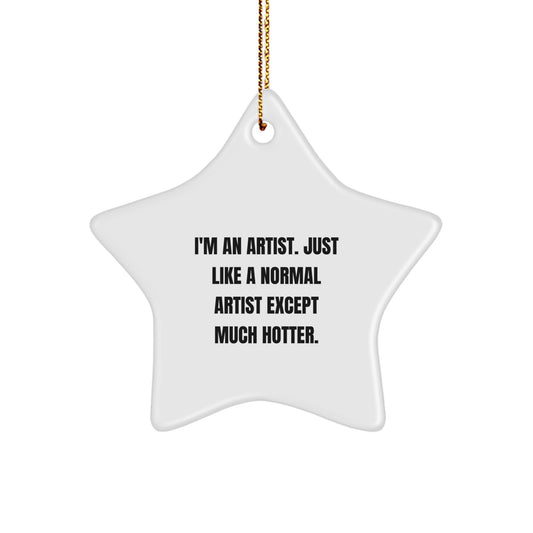 Funny Artist Star Ornament Gifts from Men to Women Christmas Unique Decorations for Artist Friends Family Coworkers - Image 1