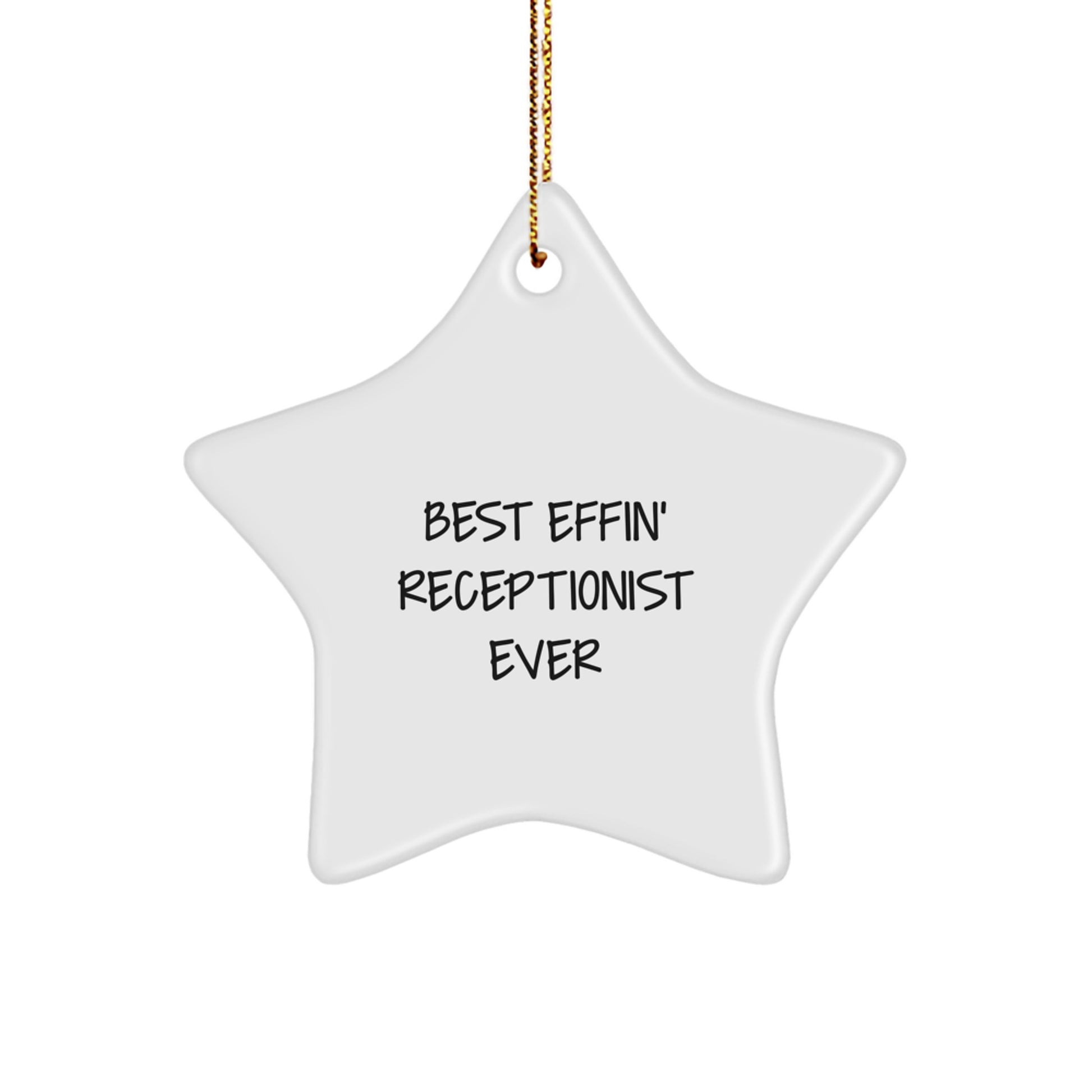 Sassy Receptionist Star Ornament for Friends Novelty Christmas Gift - Image 1