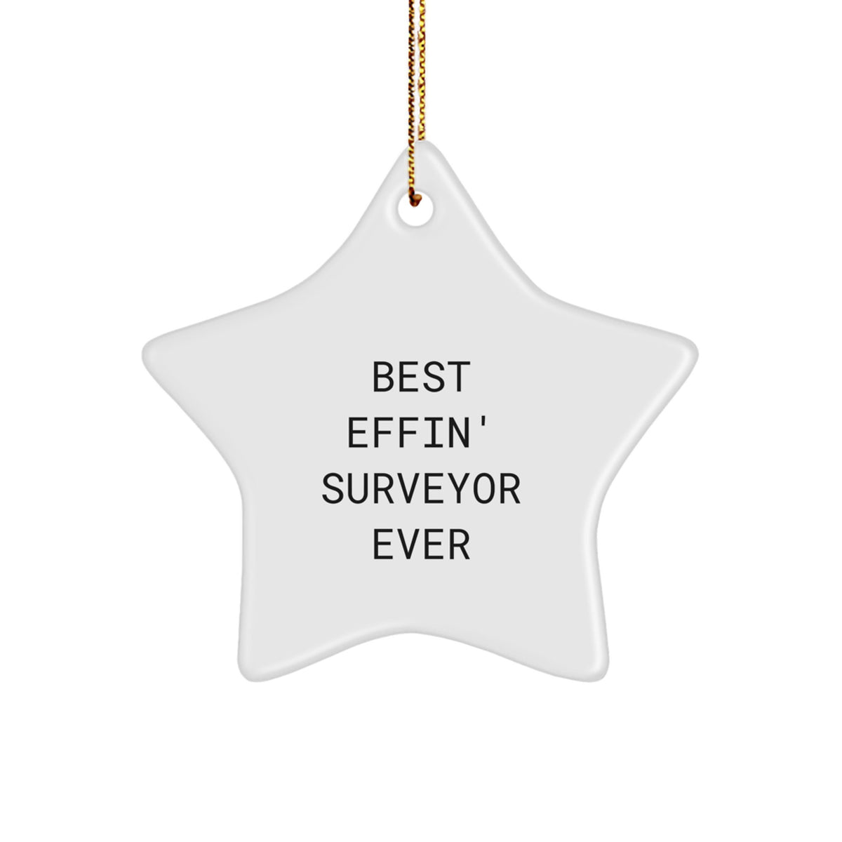 Surveyor Star Ornament Best Effin' Surveyor Ever Gift for Coworkers - Image 1