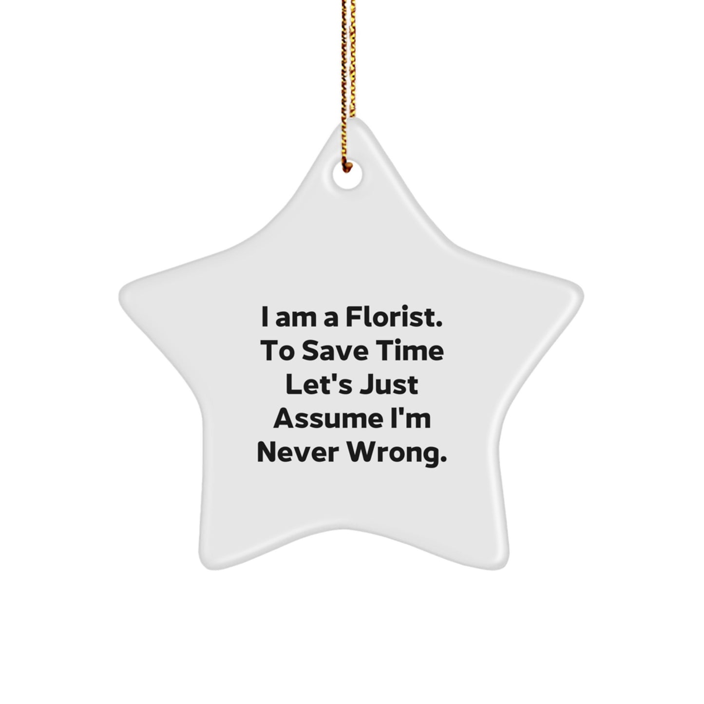 Florist Star Ornament Christmas Gift for a Best Friend Companion - Image 1