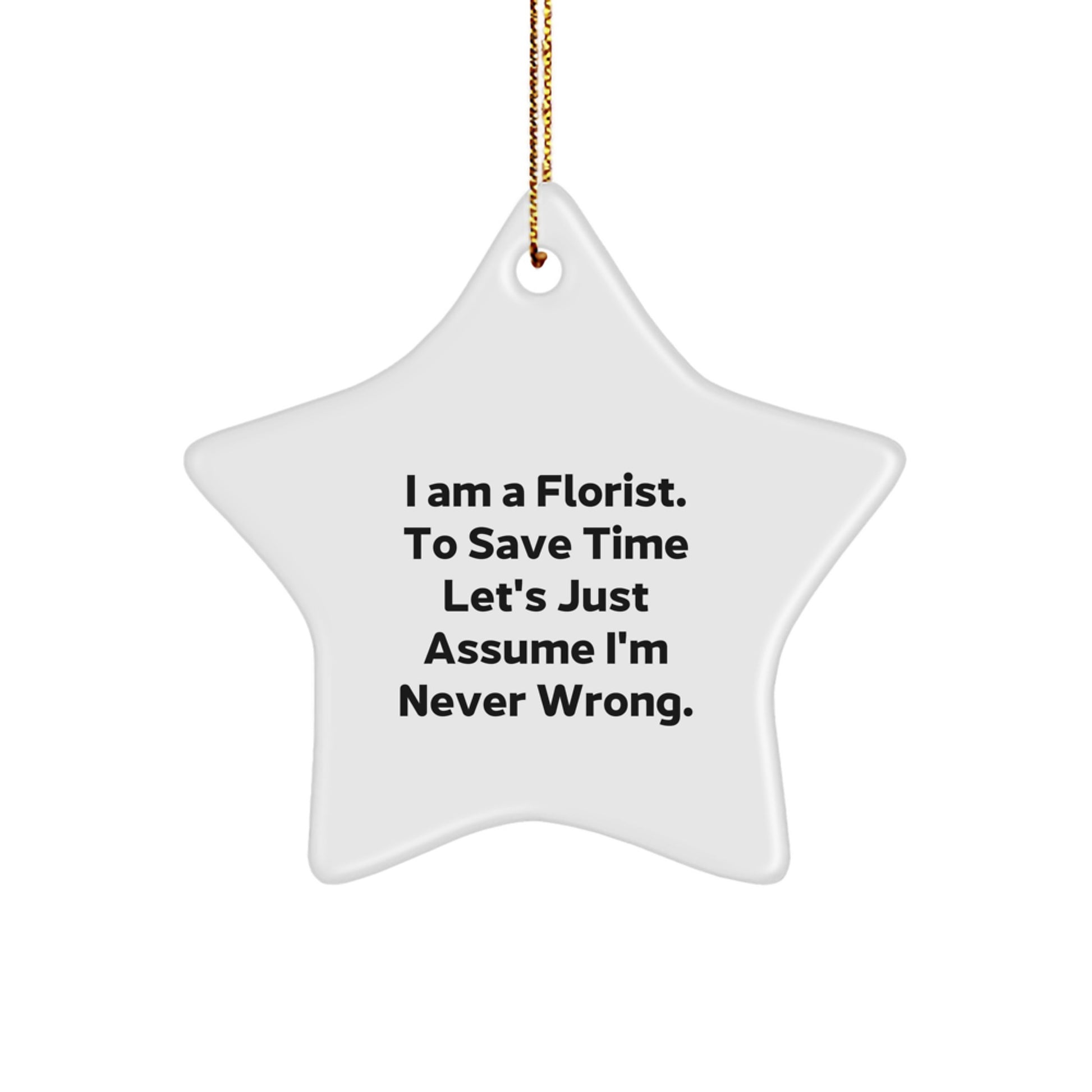 Florist Star Ornament Christmas Gift for a Best Friend Companion - Image 1