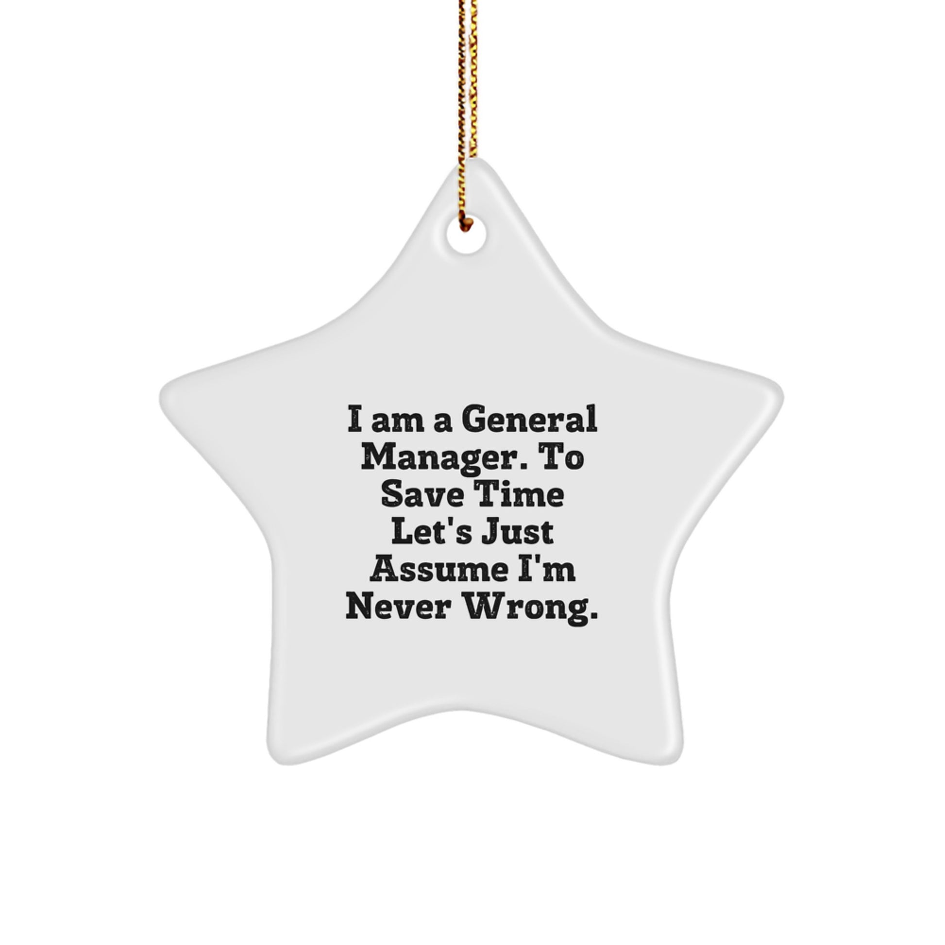 General Manager Star Ornament Favorite for Kids Christmas Gift - Image 1
