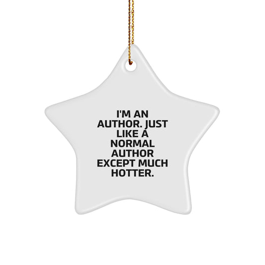 Funny Author Star Ornament Gifts from Men to Friends for Christmas Decorations - Image 1