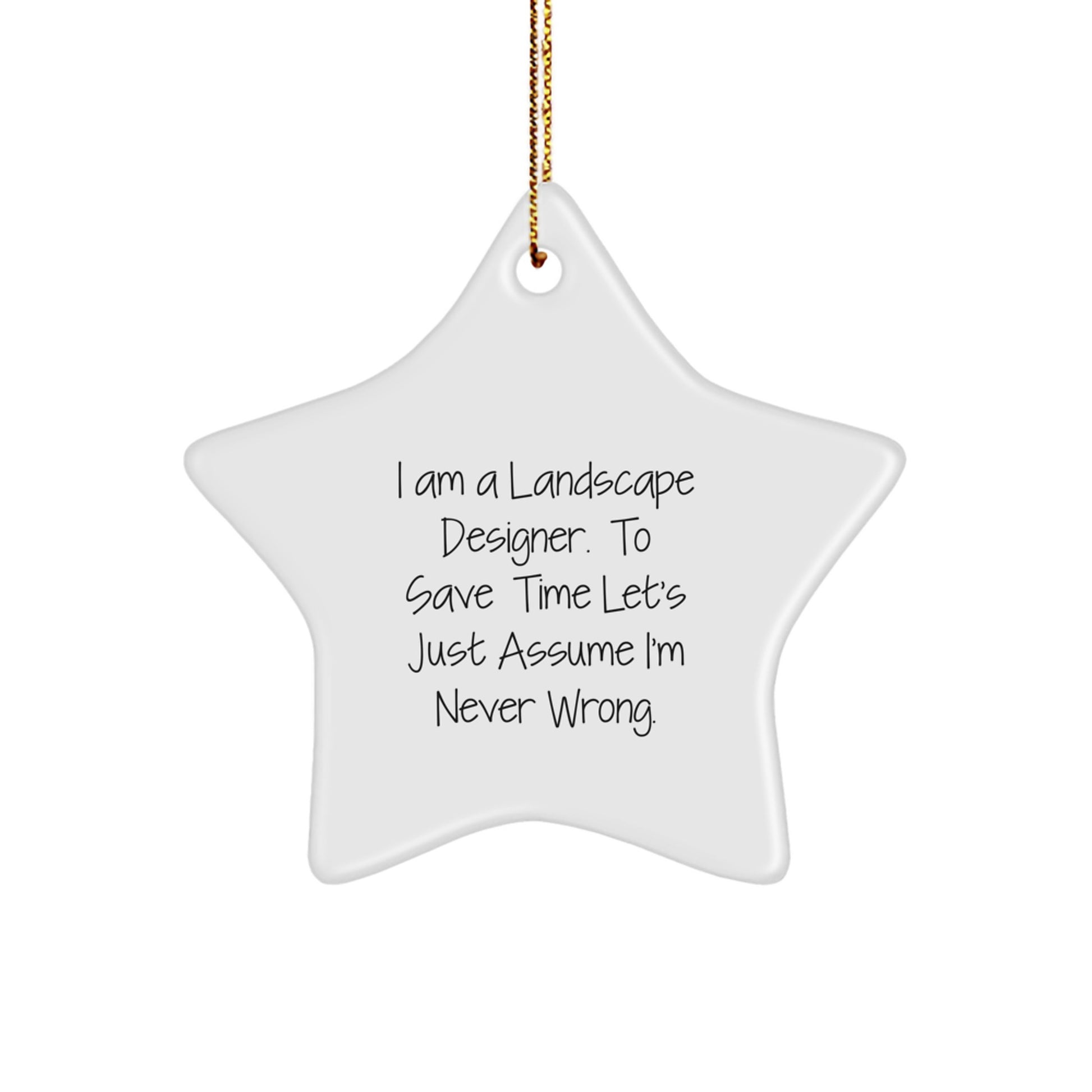 Landscape Designer Star Christmas Ornament Never Wrong Gift for Friends - Image 1