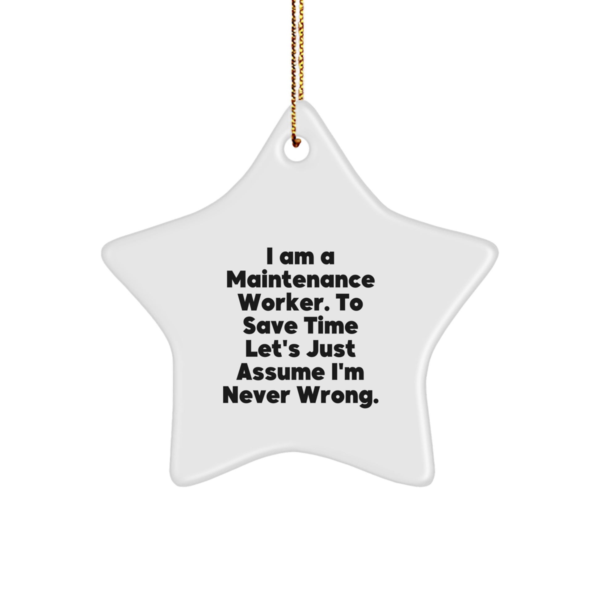 Maintenance Worker Keepsake Christmas Ornament for Him Gift - Image 1