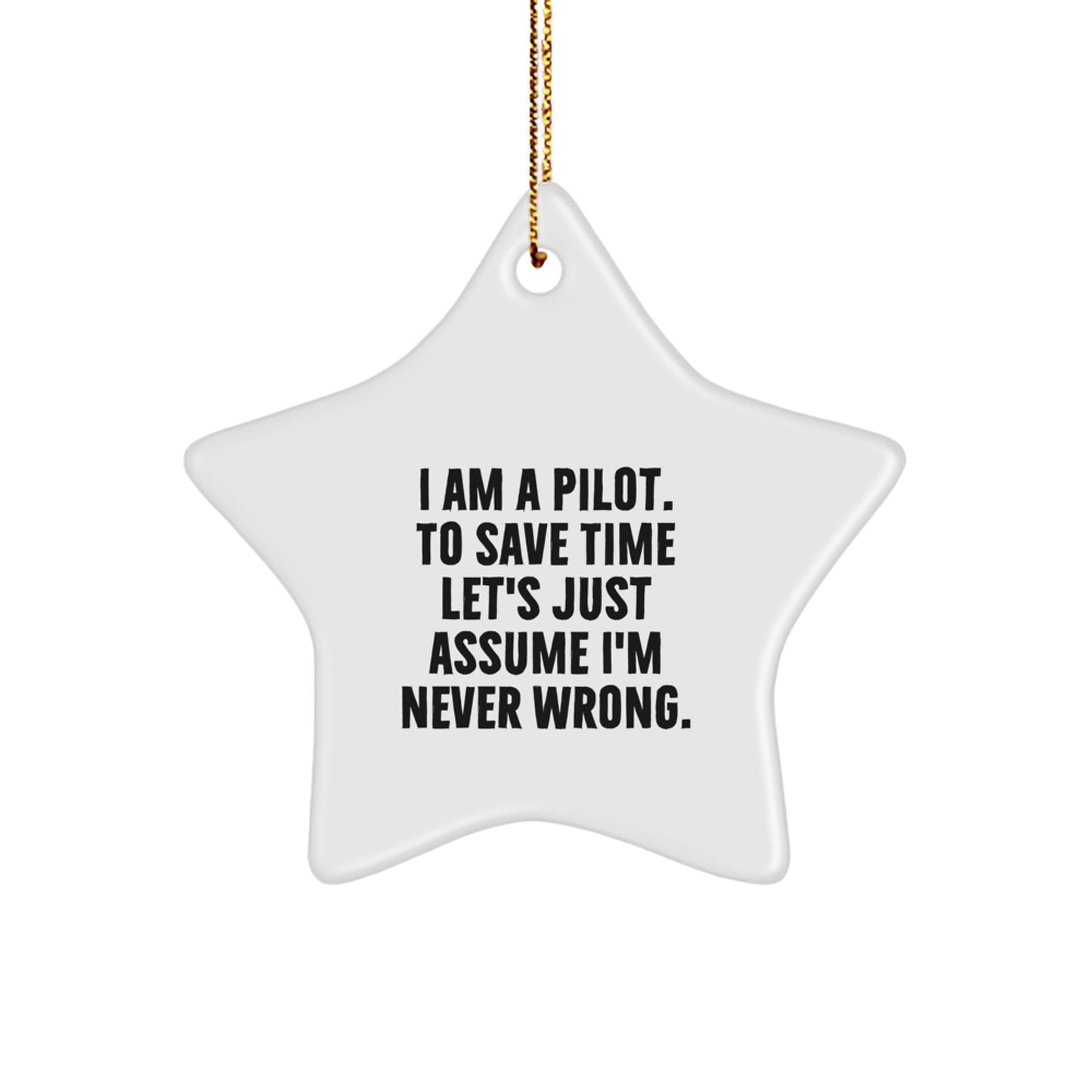 Pilot Star Bright Keepsake Holiday Christmas Ornament for Him Gift - Image 1