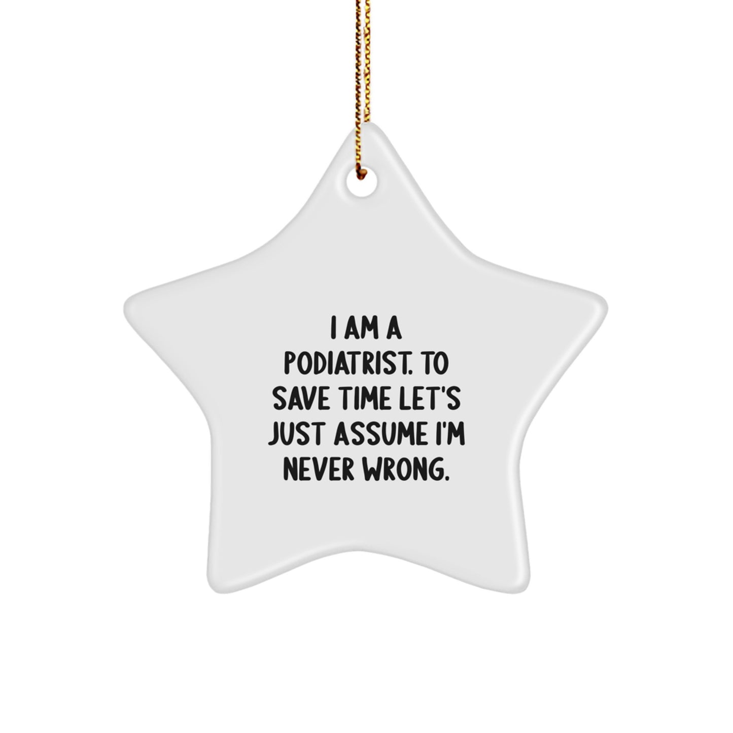 Christmas Gift for Her Podiatrist Star Ornament Present - Image 1