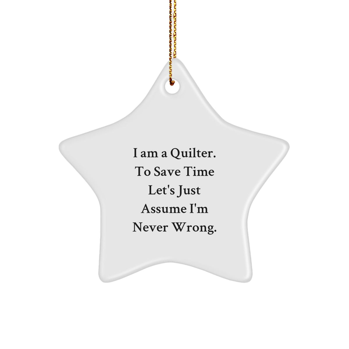 Quilter Star Ornament Keepsake for Him Brightly Christmas Gift - Image 1