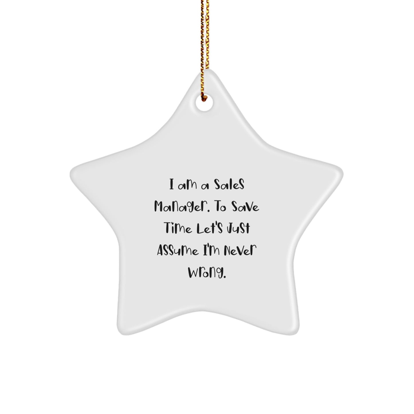 Sales Manager Star Ornament for Coworkers Idea Christmas Gift Holiday - Image 1