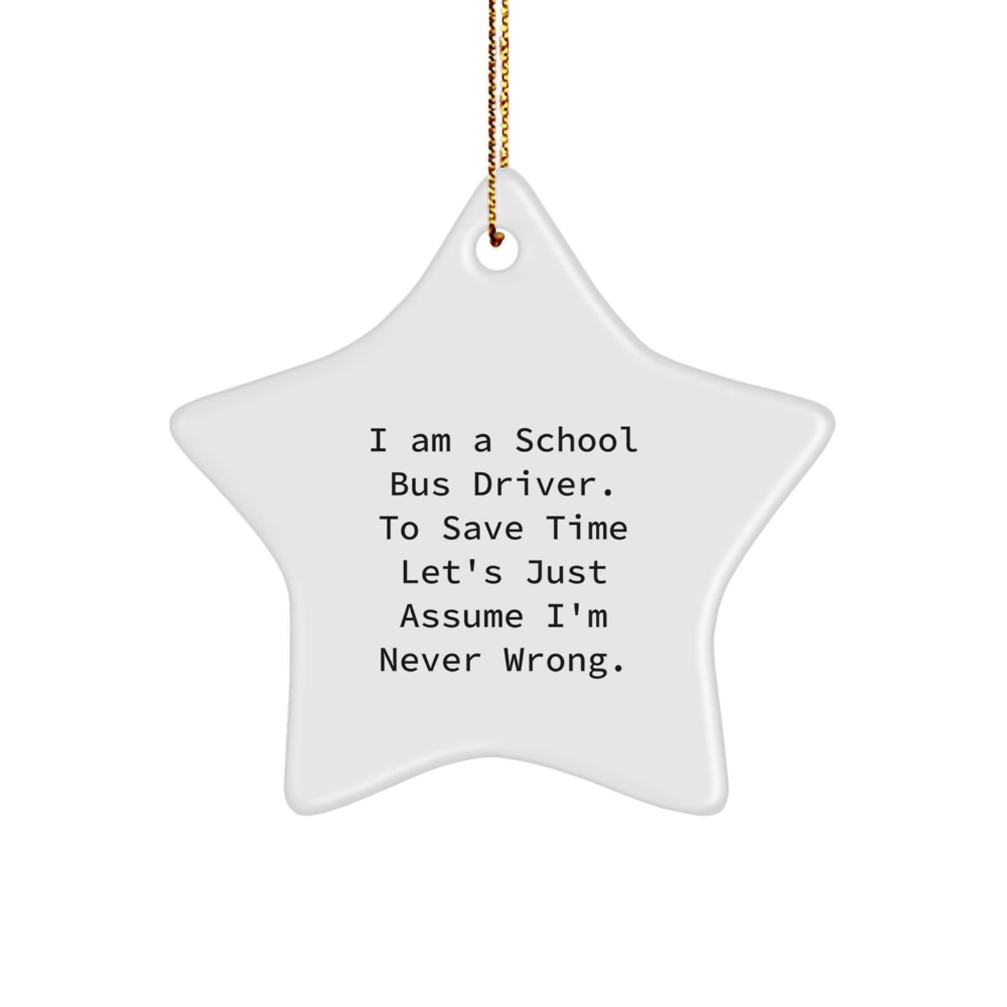 School Bus Driver Keepsake Holiday Christmas Ornament for Him Gift - Image 1
