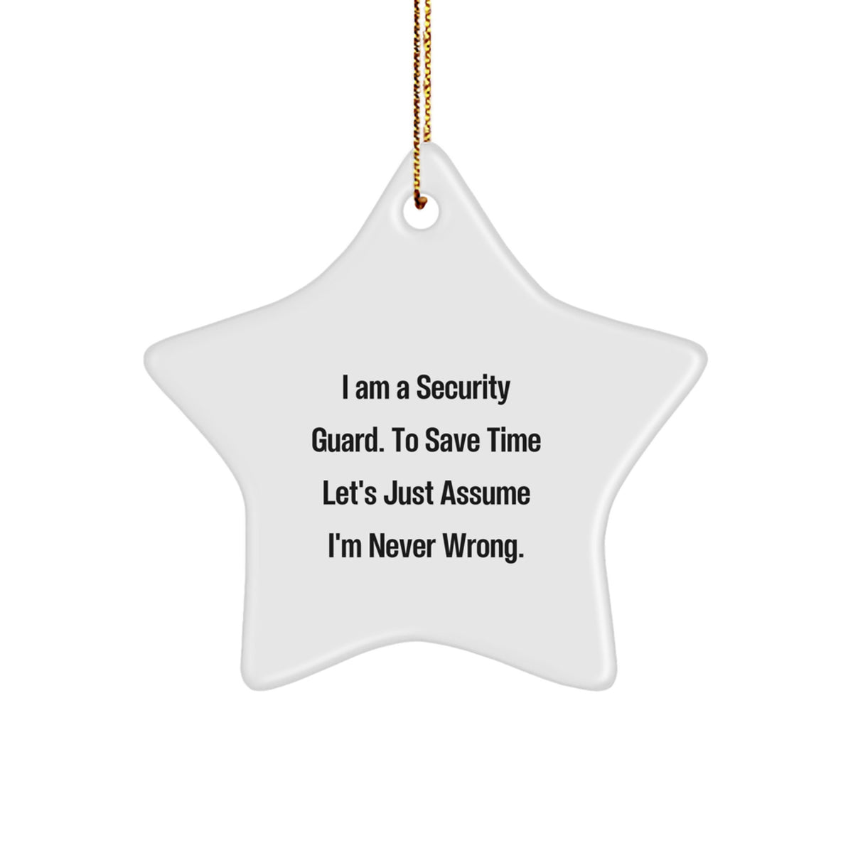 Security Guard Keepsake Bright Vibrant Christmas Ornament for Him Gift - Image 1