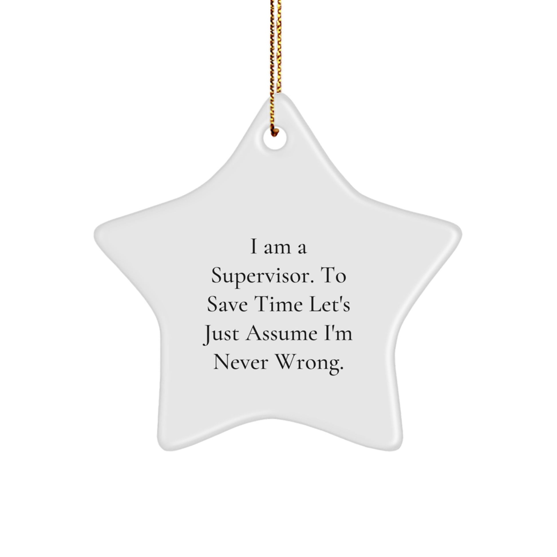 Funny Supervisor Gifts, Christmas Unique Star Ornaments for Supervisor, Gifts from Coworkers to Supervisor - Image 1