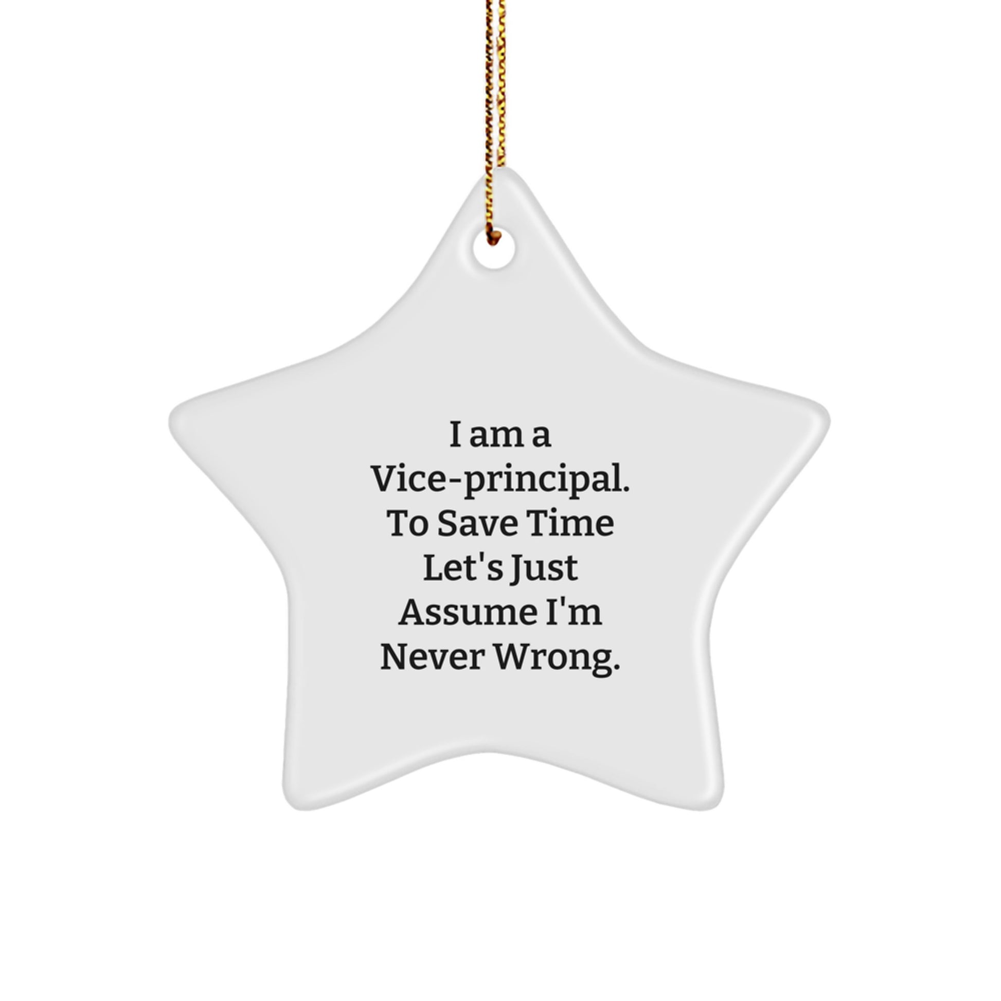 Vice-Principal Keepsake Bright Starry Christmas Ornament for Him Gift - Image 1
