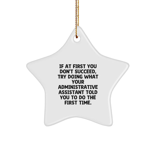 White Star Christmas Ornament Coworkers Gift – Administrative Assistant - Image 1
