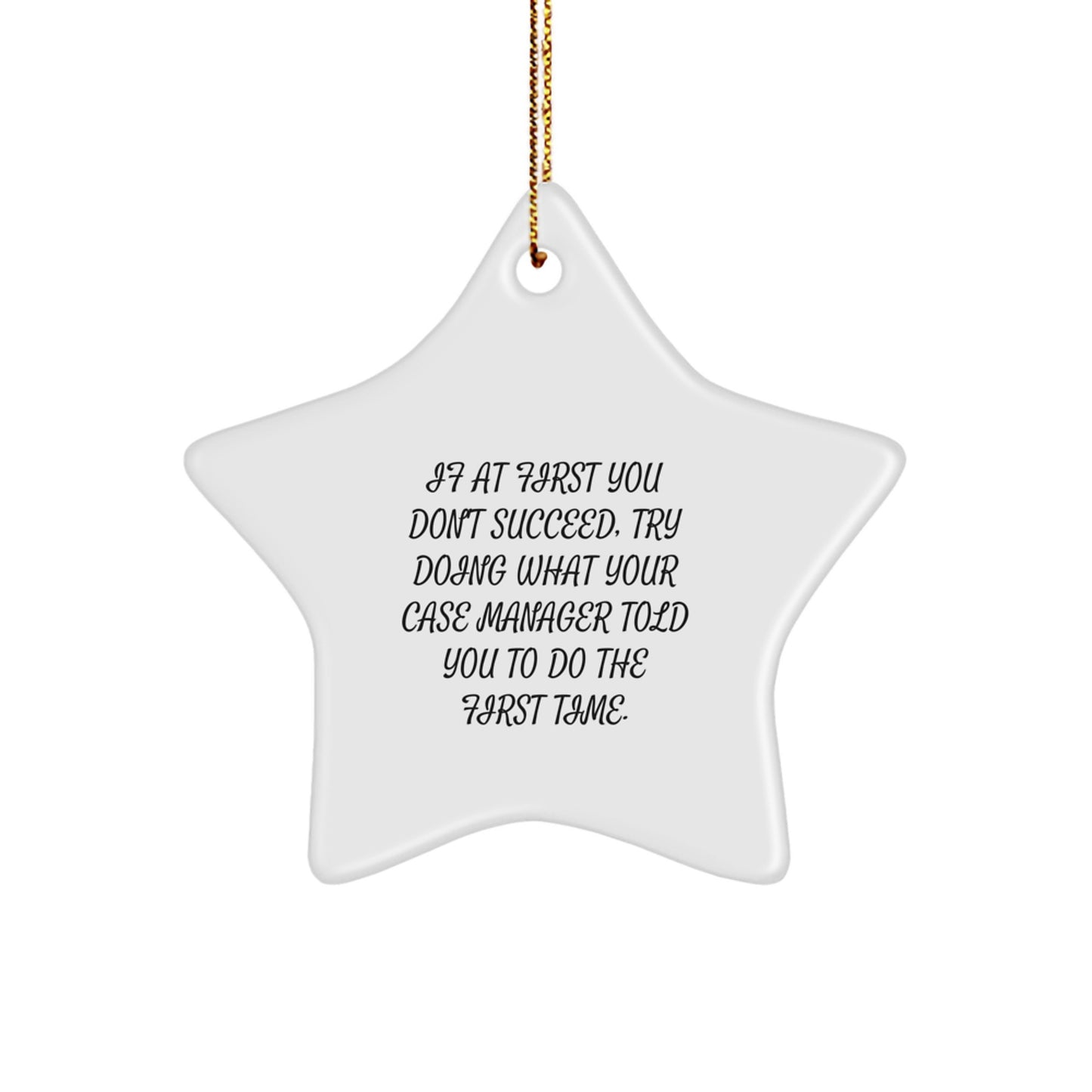 Motivational Case Manager Star Christmas Ornament for Friends Xmas Gift - Image 1