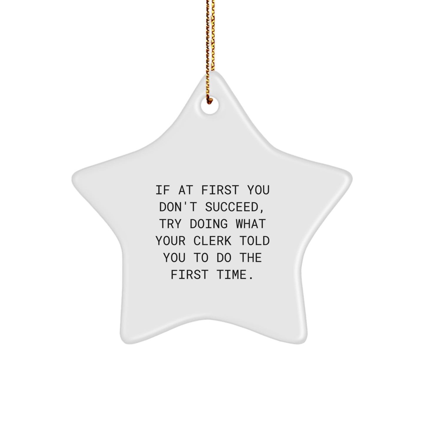 Clerk Keepsake Bright Star Holiday Christmas Ornament for Him Gift - Image 1