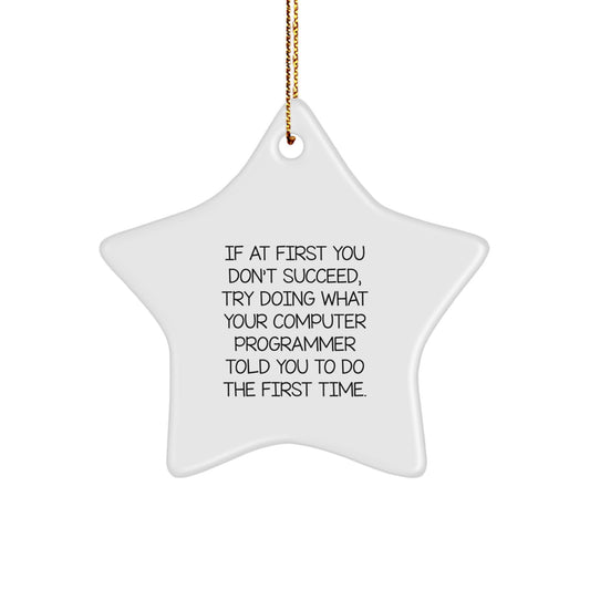 Funny Star Ornament Gifts from Friends and Family for Computer Programmer Men Women - Image 1