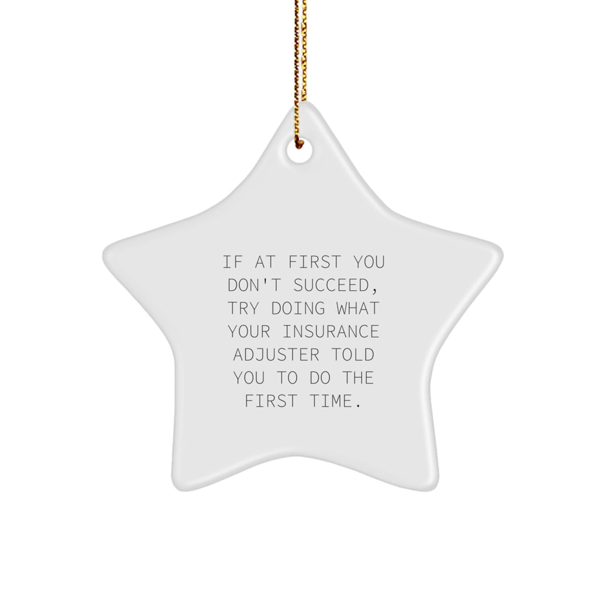 Insurance Adjuster Keepsake Holiday Christmas Ornament for Him Gift - Image 1