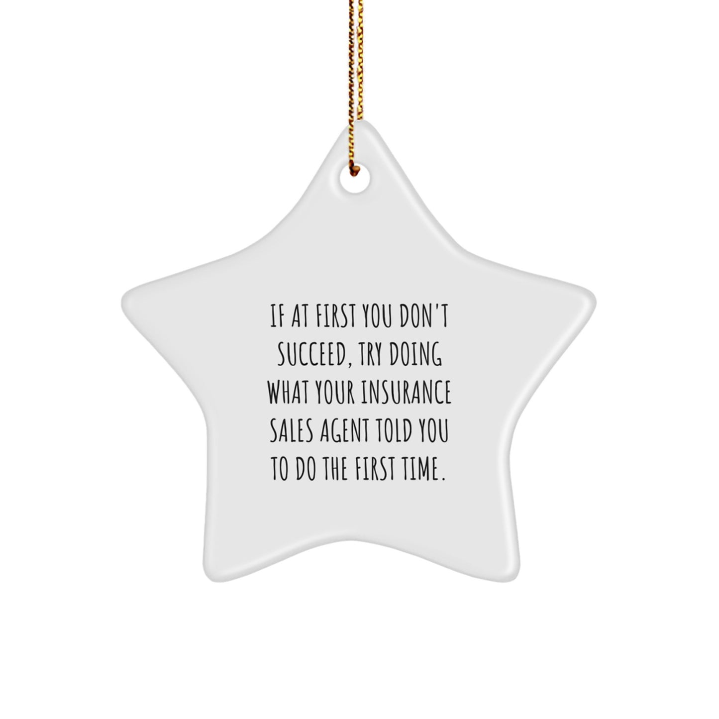 Insurance Sales Agent Keepsake Christmas Ornament for Him Gift - Image 1