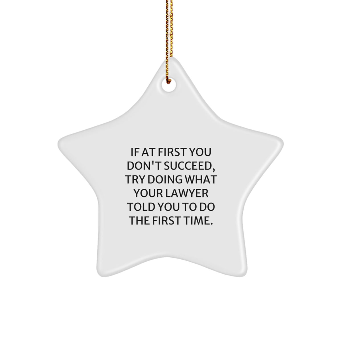 Christmas Gift Lawyer Keepsake Star Ornament for Her Present - Image 1