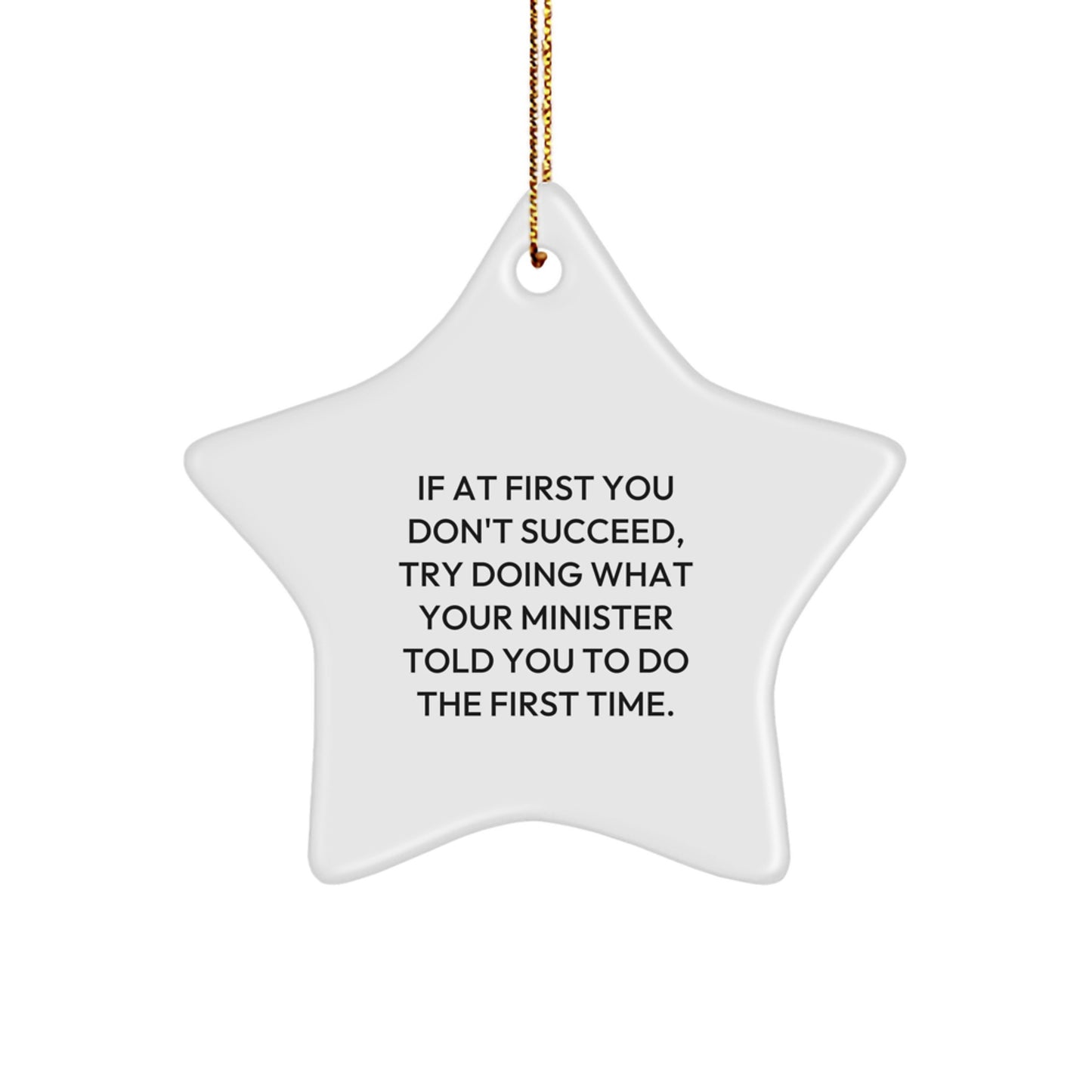 Minister Keepsake Christmas Ornament for Him Gift With Inspirational - Image 1