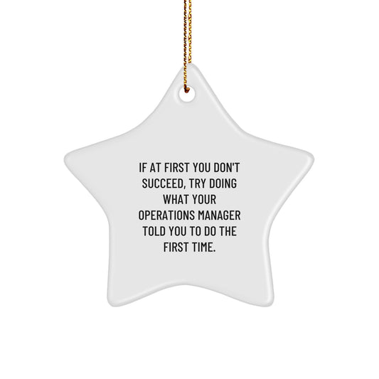 Operations Manager Keepsake Christmas Ornament for Him Gift - Image 1