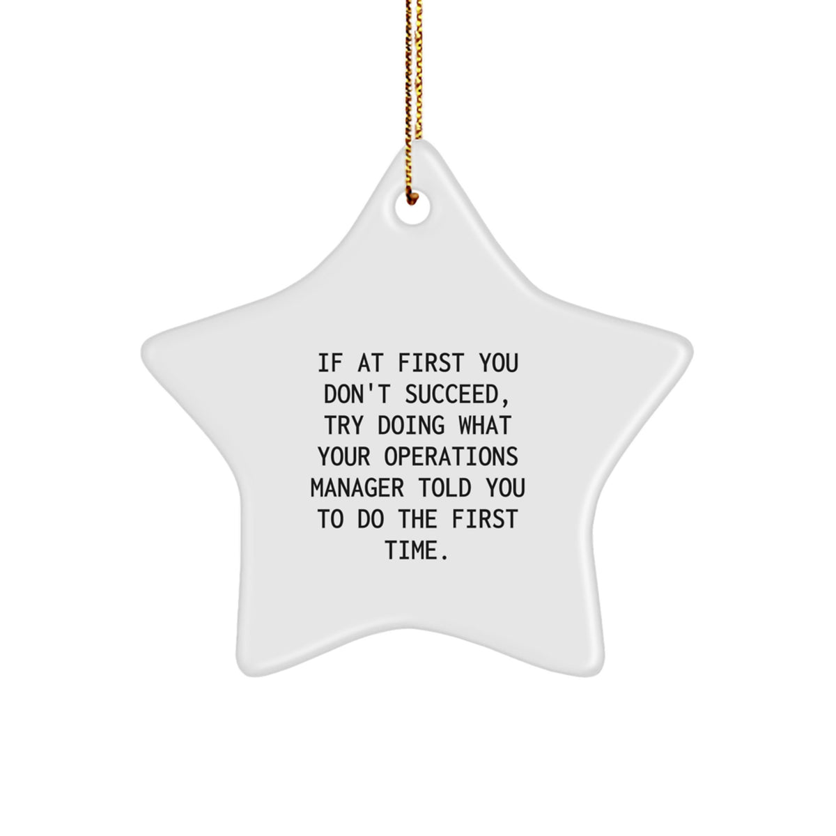 Operations Manager Star Ornament Idea Christmas Unique Gift for Coworkers - Image 1