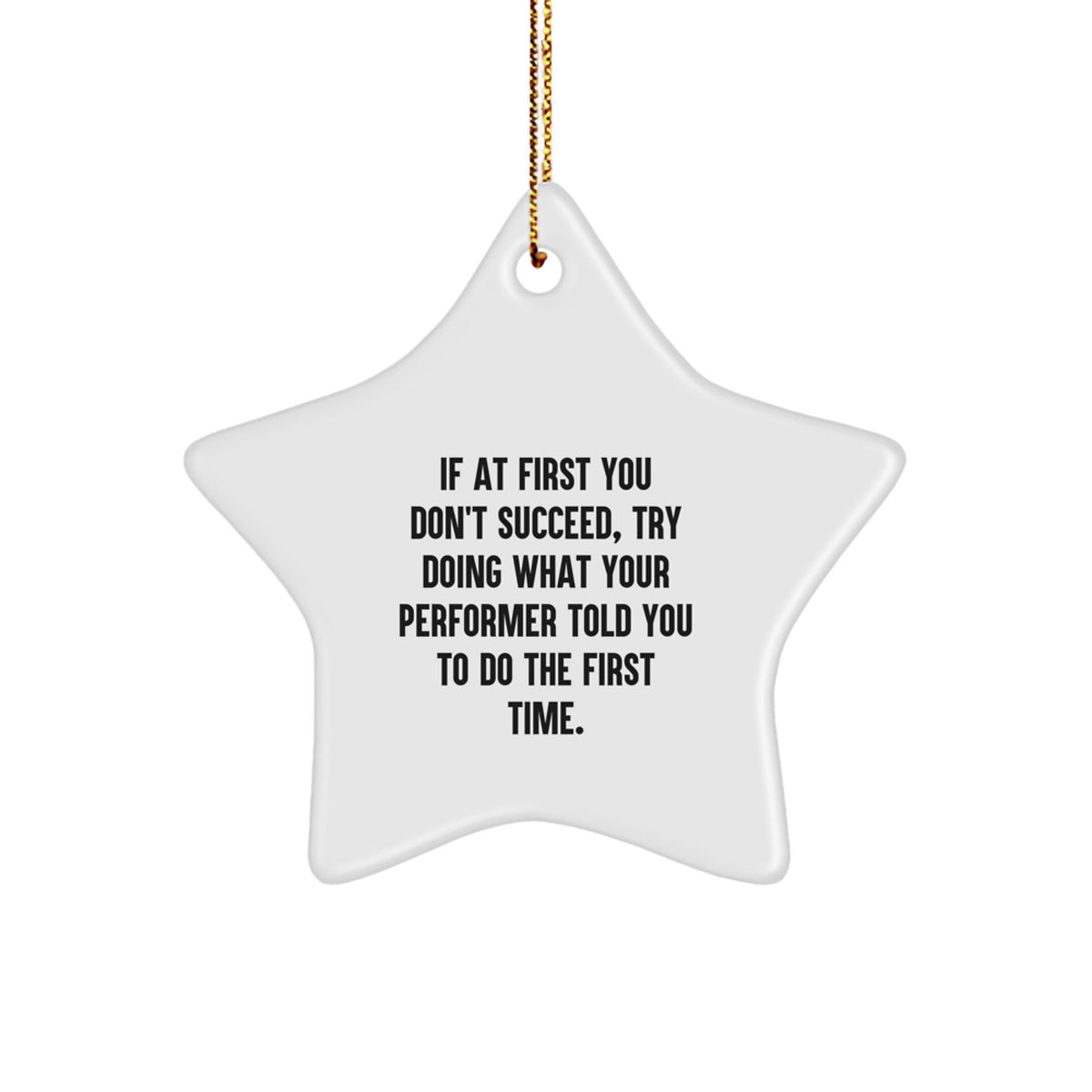 For Him Performer Keepsake Christmas Unique Gift Star Ornament - Image 1
