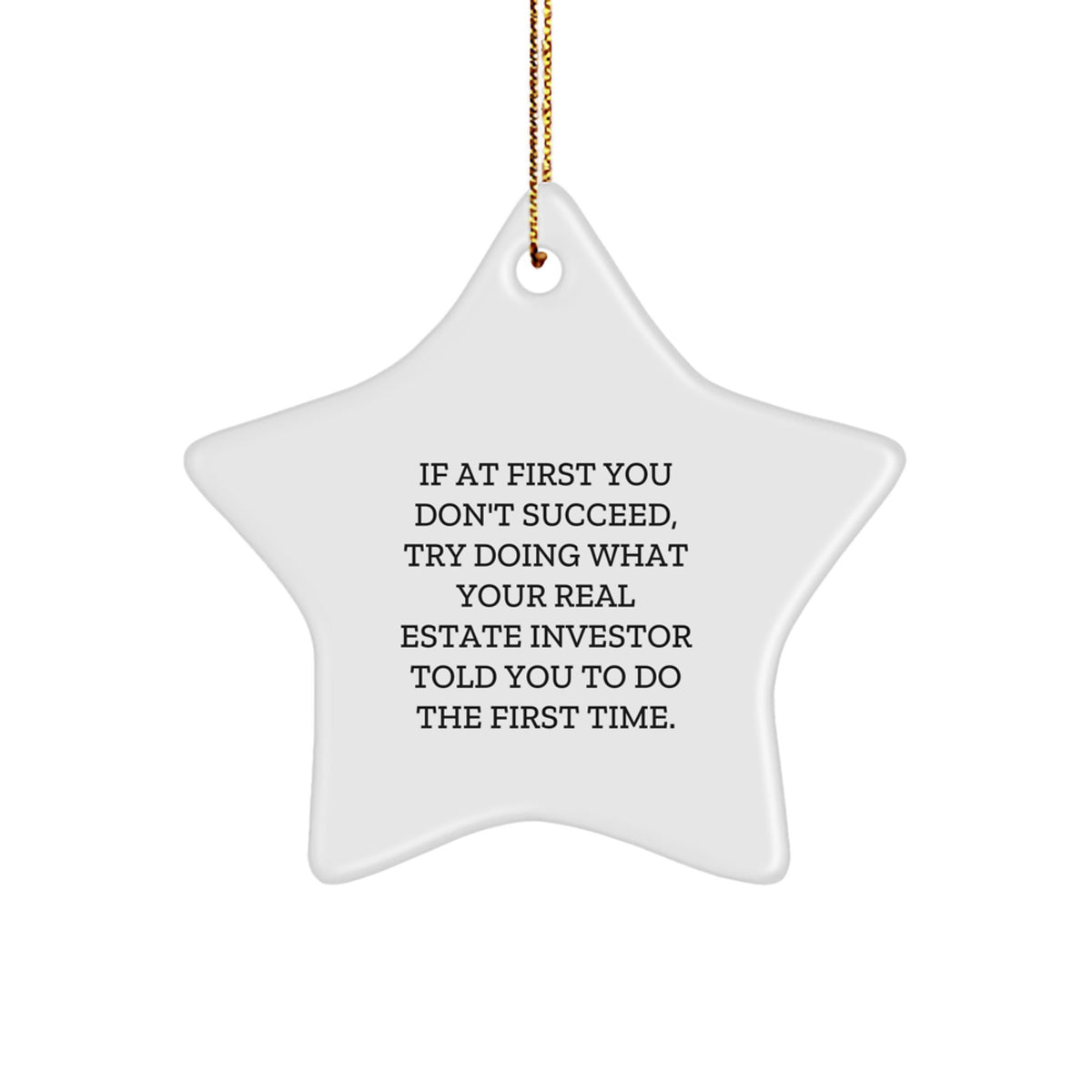 Christmas Gift for Her Real Estate Investor Keepsake Star Ornament - Image 1