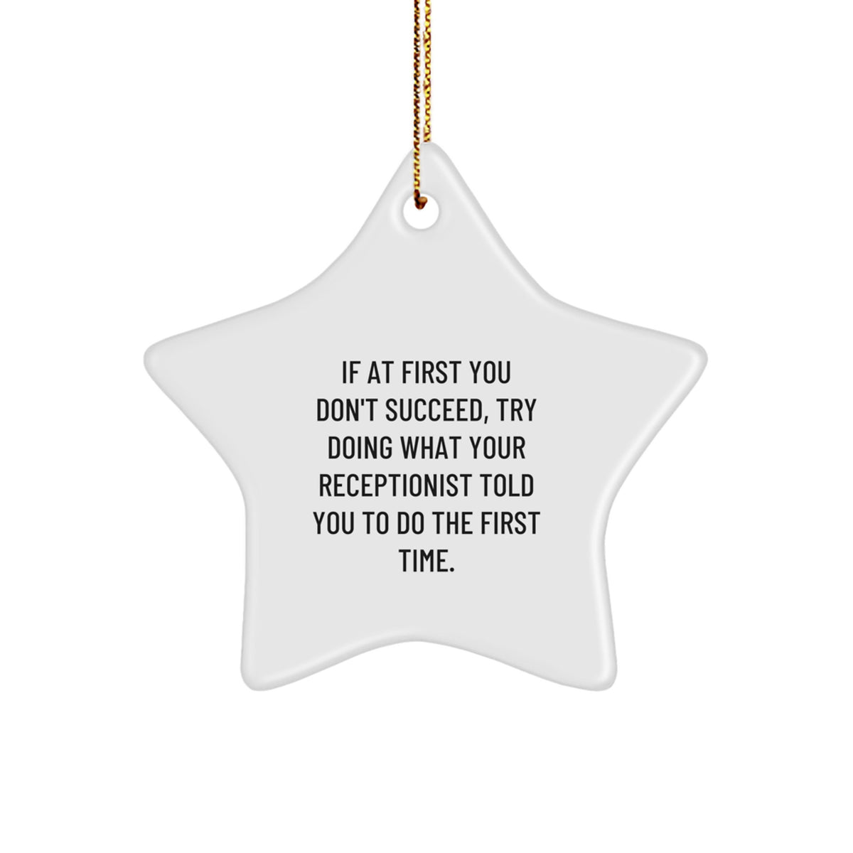 Christmas Gift for Her - Funny Receptionist Christmas Ornament Present - Image 1