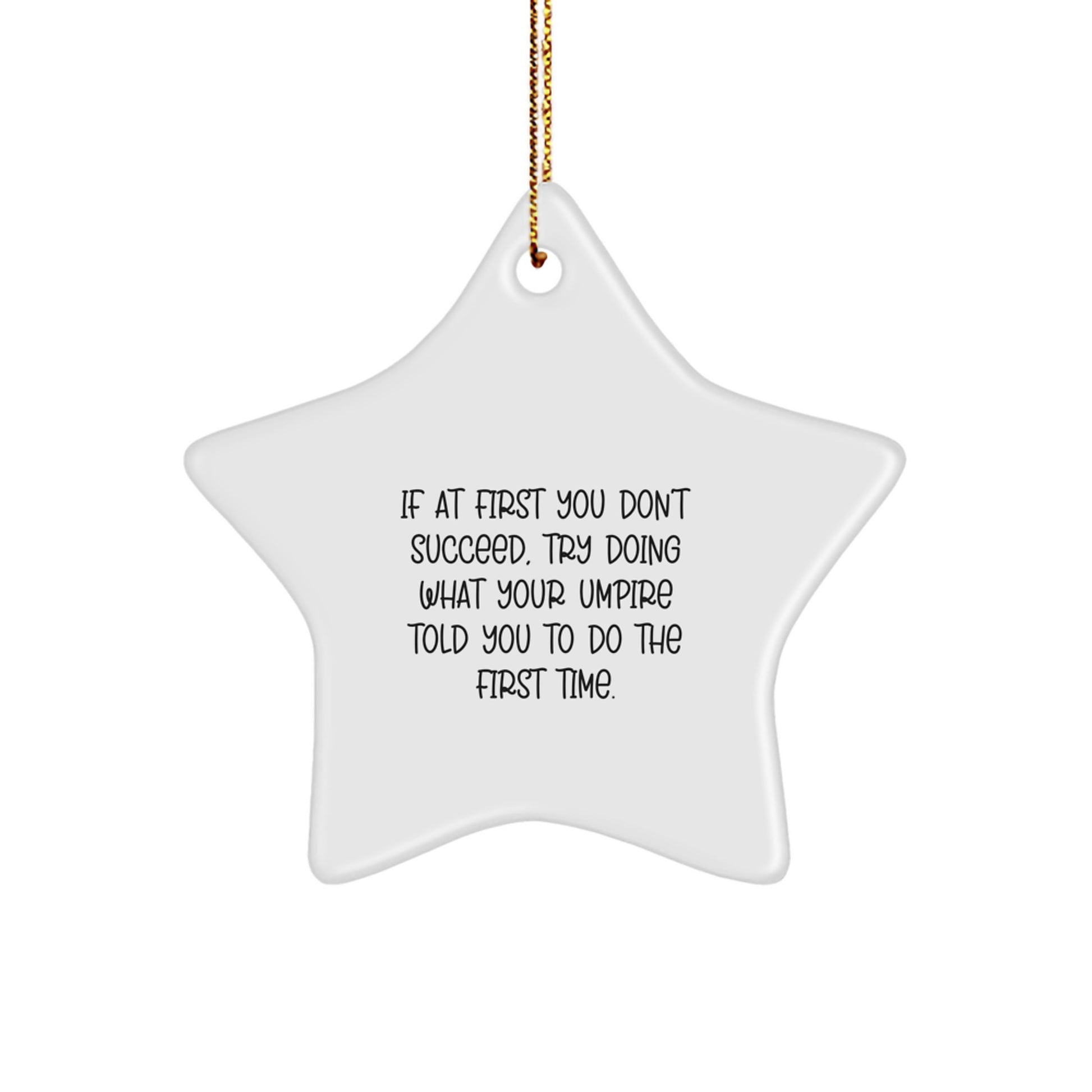 Funny Umpire Star Ornament Novelty Christmas Unique Gift for Friends - Image 1