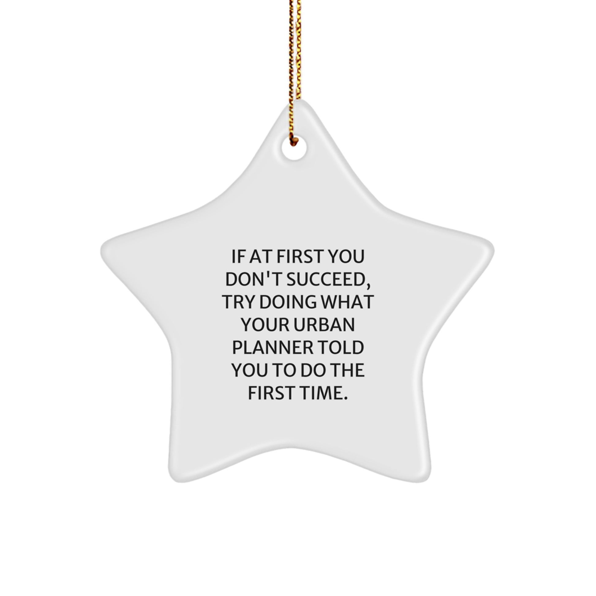 Christmas Gift for Her Urban Planner Keepsake Star Ornament Present - Image 1