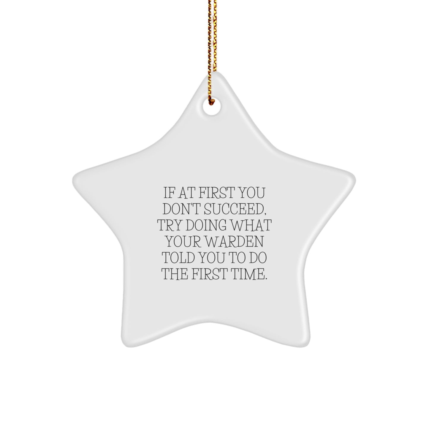 Vivid Bright Warden Star Ornament Keepsake for Him Christmas Gift - Image 1