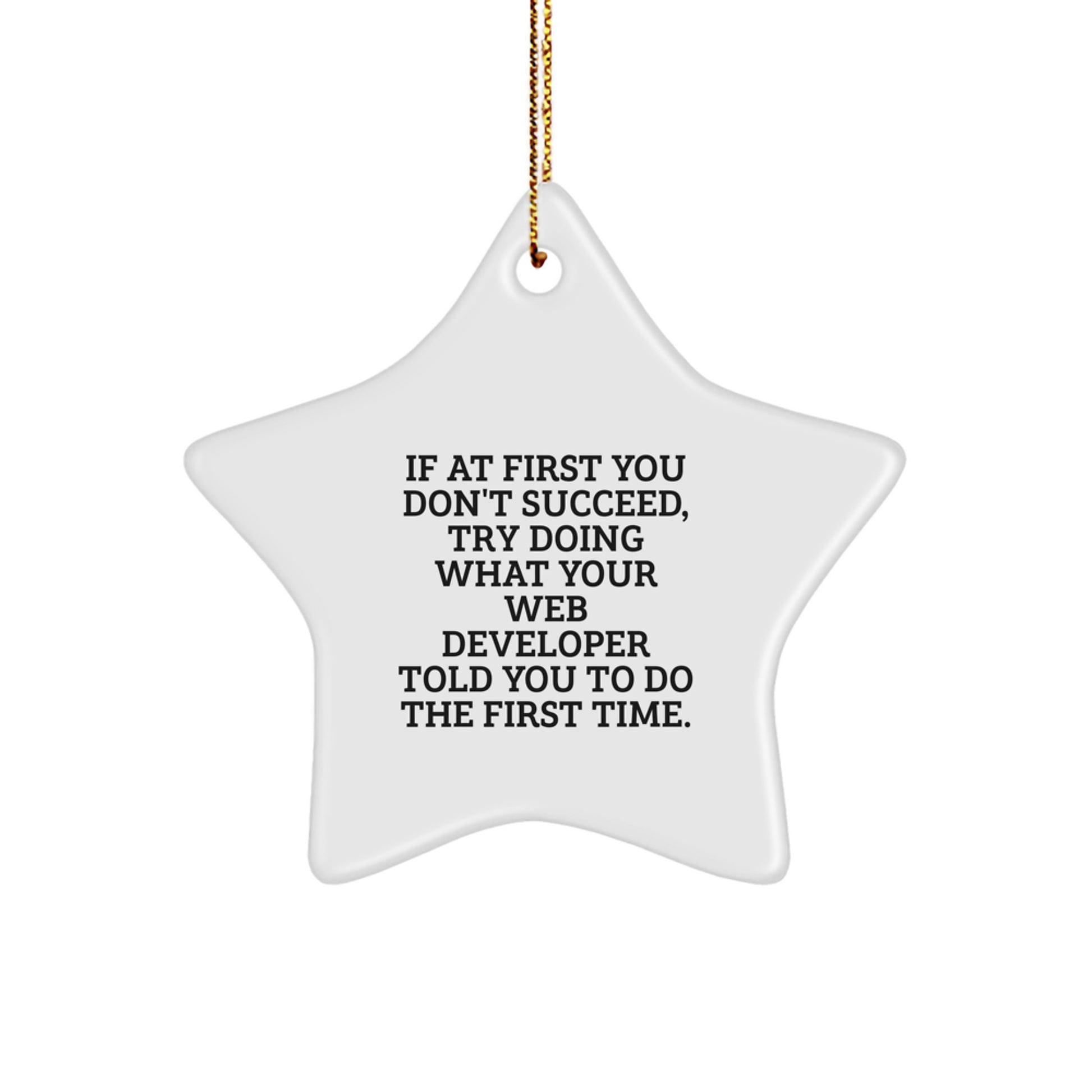Christmas Gift for Her Web Developer Keepsake Star Present Ornament - Image 1