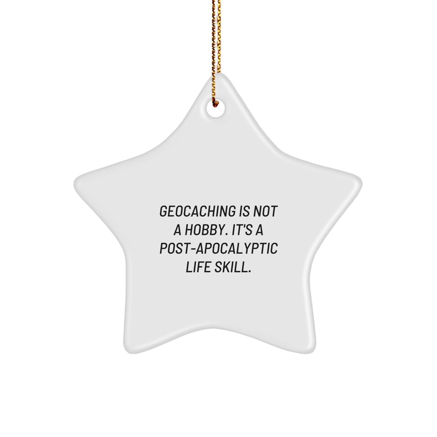 Bold Geocaching Star Ornament for Friends Christmas Gift - Image 1