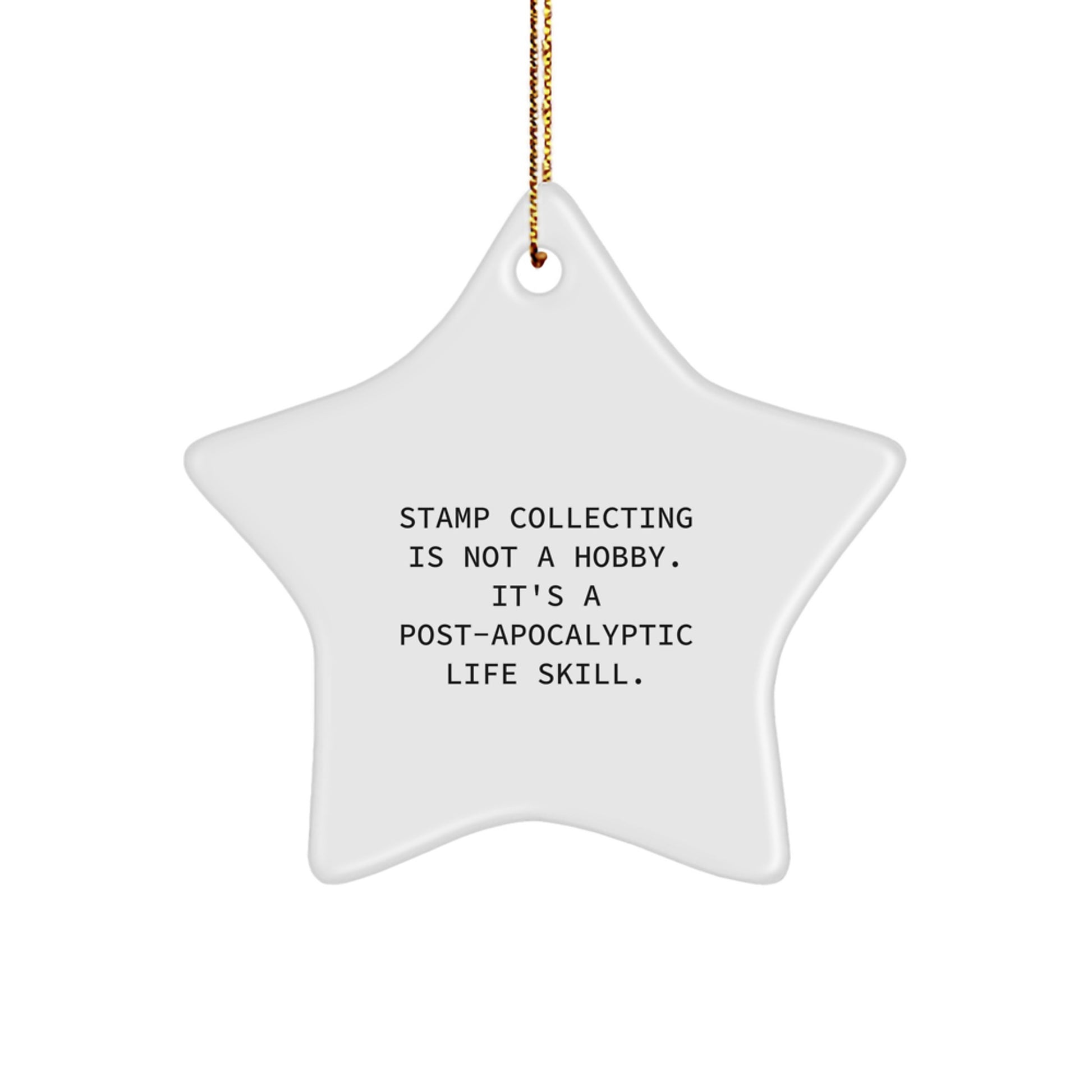 Stamp Collecting Keepsake Christmas Ornament for Him Gift - Image 1