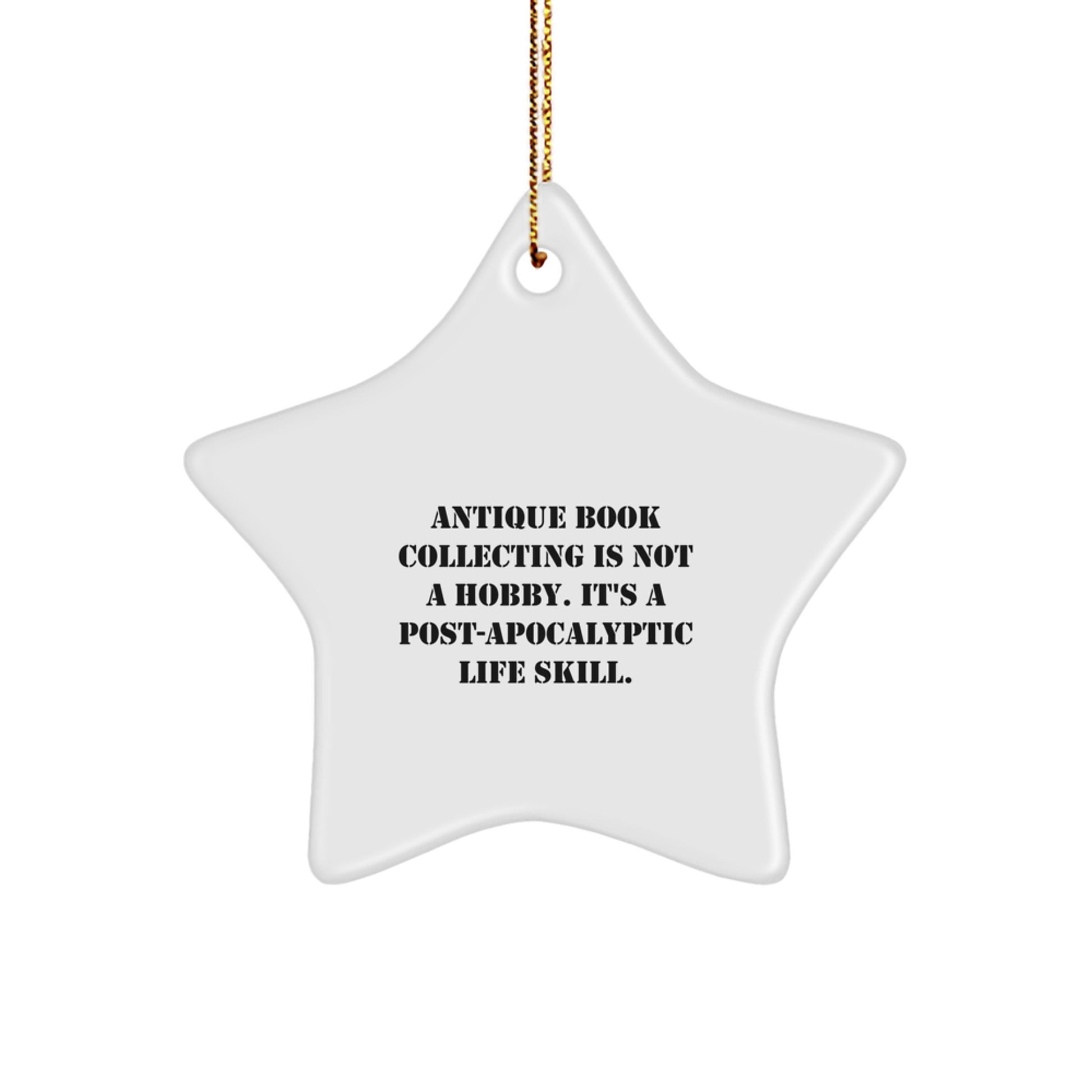 Antique Book Collecting Christmas Ornament for Her Present Gift - Image 1