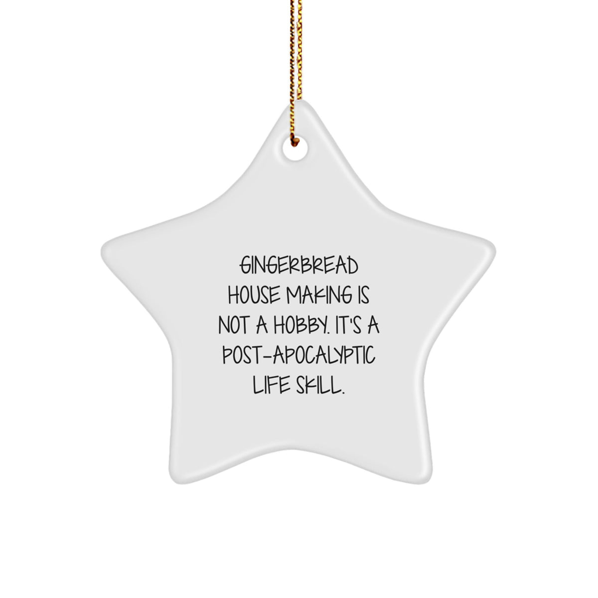 Keepsake Gingerbread House Star Ornament for Him Christmas Gift - Image 1