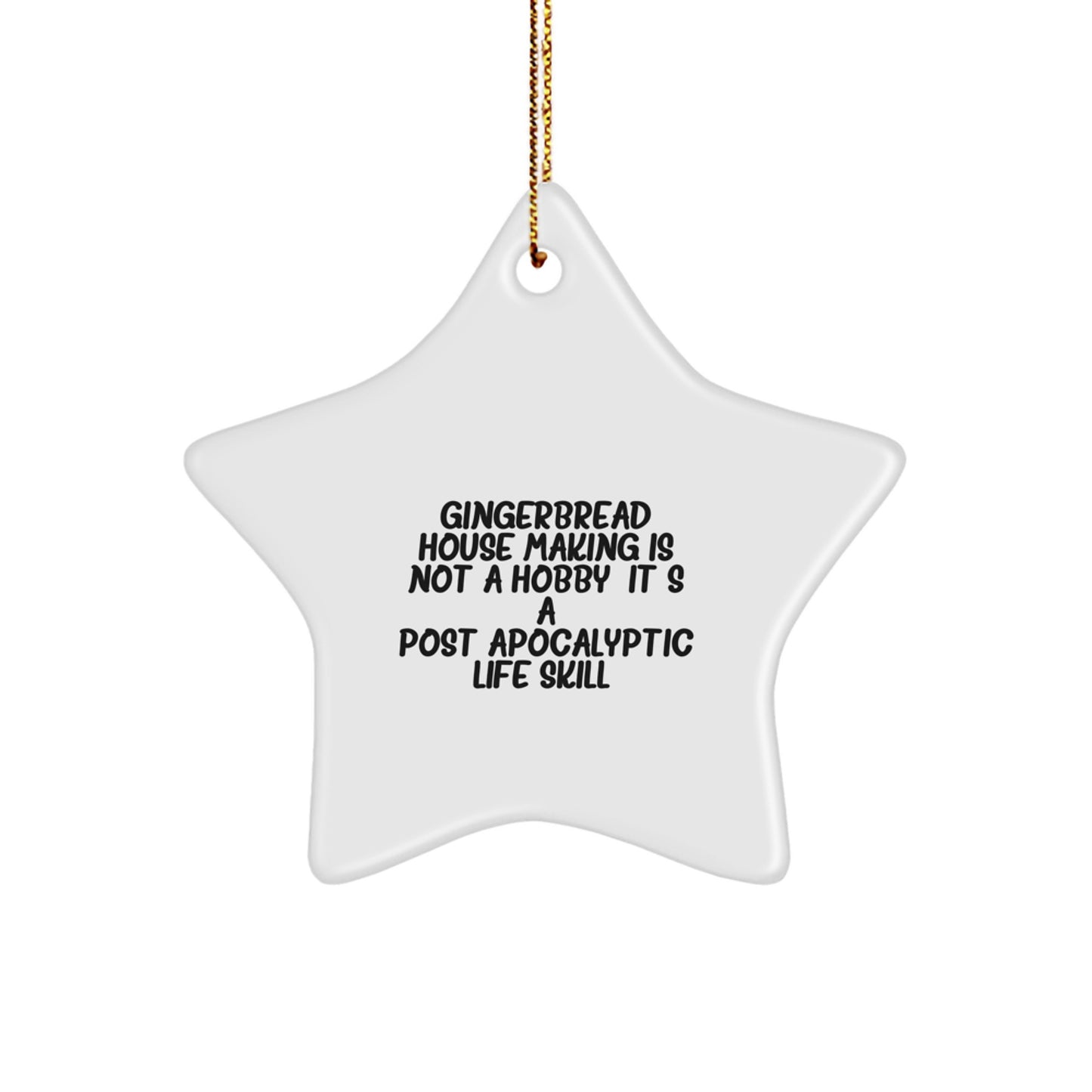 Christmas Gift Gingerbread House Star Ornament for Her Present - Image 1